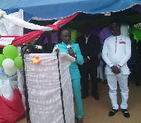 Paul Essien speaking at a Thanksgiving service for his ministerial appointment