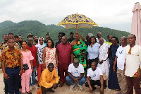 Chief and organisers of the Adomi International River Festival