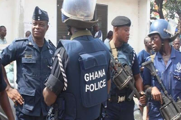 File photo: Some personnel of the Ghana Police Service