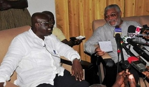 Former President Jerry John Rawlings and current President, Nana Akufo-Addo