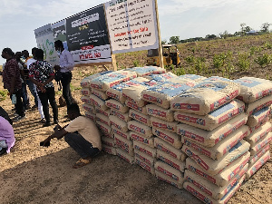 Alhaji Farouk Aliu deposited 100 bags of cement and other materials for work to commence immediately