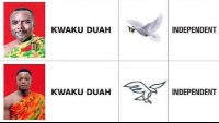 The two Kwaku Duahs will appear in a consecutive order on the ballot paper on May 23