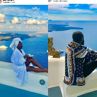 Salma and Kofi Asamoah posted the picture the same day from the same location on Instagram