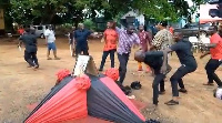 Some NPP supporters in Suhum engaged in a free for all fight last weekend