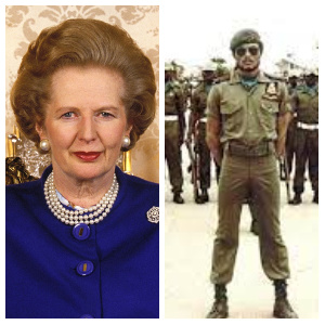 Margaret Thatcher and late Jerry John Rawlings