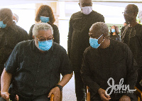 The late former President Jerry John Rawlings with John Dramani Mahama