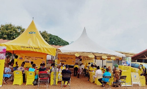 File Photo: Some Ghanaians registering their ID cards