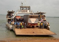 The only pontoon at Dambai has broken down; causing discomfort for residents and commuters