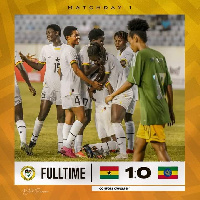 Comfort Owusu score the only goal, propelling Ghana to the top of Group A
