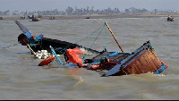 A boat capsized