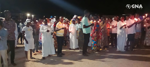 Photo of participants in the candlelight procession | Courtesy GNA