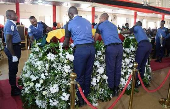 The late MP Kyeremateng Agyarko was buried yesterday