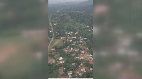 An ariel view of the Gojiase community in the Eastern Region  of Ghana