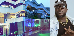 Nhyiraba Kojo has officially unveiled his 9-bedroom mansion in Accra