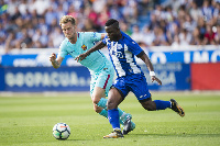 Mubarak Wakaso in action for Alaves