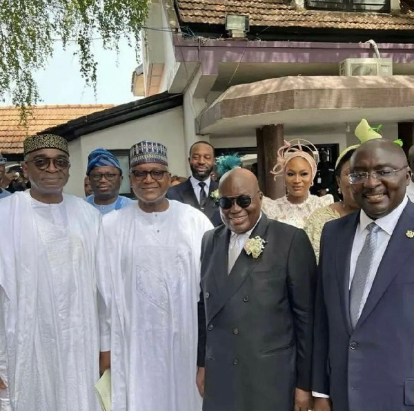 President Nana Addo Dankwa Akufo-Addo with Dangote and other dignitaries