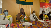 Nana Kota  Ntiamoah speaking during the inauguration of the NUGN in Bergen