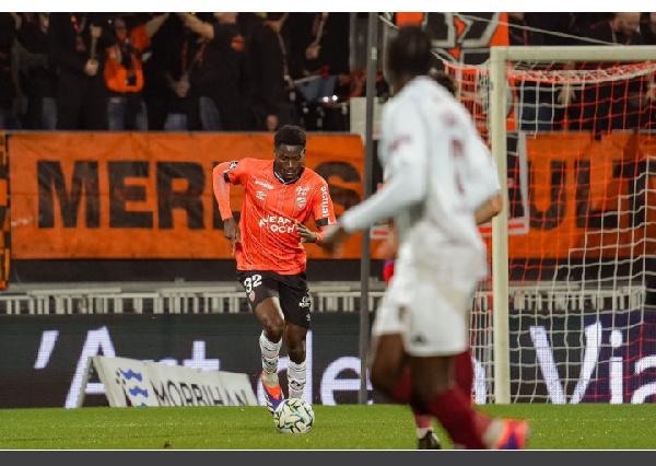 Nathaniel Adjei FC Lorient to secure a win over Dunkerque