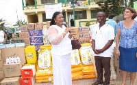 she gave them the President's best wishes and encouraged the children to learn hard and be hopeful