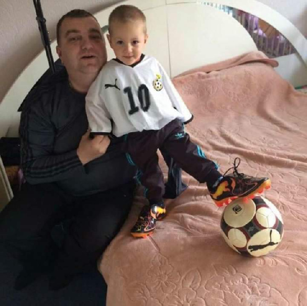 Nenad Glisic with his son