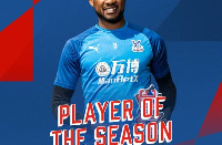 Jordan Ayew scooped  a hat trick of awards at Crystal Palace end of season gala awards