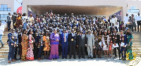 President Akufo-Addo with some of the doctors and dentists in a group photo