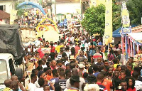 File photo: Patrons at the annual Kwahu Easter Festival