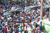 Nana Akufo-Addo, NPP flagbearer mobbed at Nima