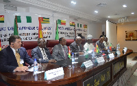 Boakye Agyarko with senior government officials from Ghana, Nigeria, Togo and others