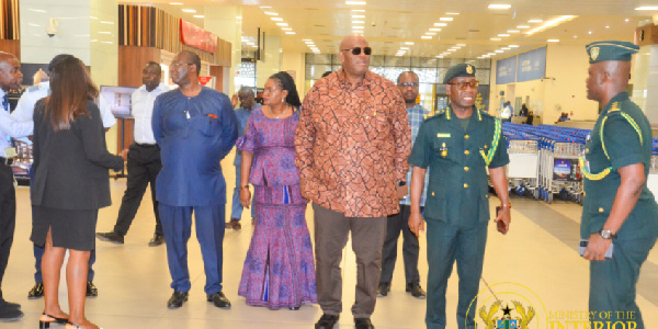 Henry Quartey visits airport