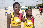 Members of the Women's beach volleyball team