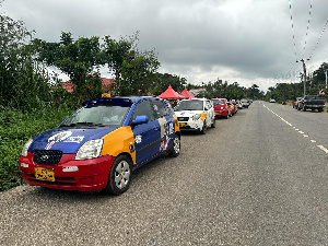 Some of the branded taxis