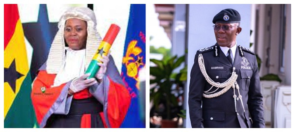 Chief Justice, Gertrude Araba Esaaba Sackey Torkornoo and IGP Dampare