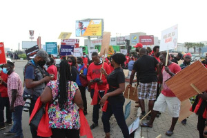 The NDC held a protest on Tuesday