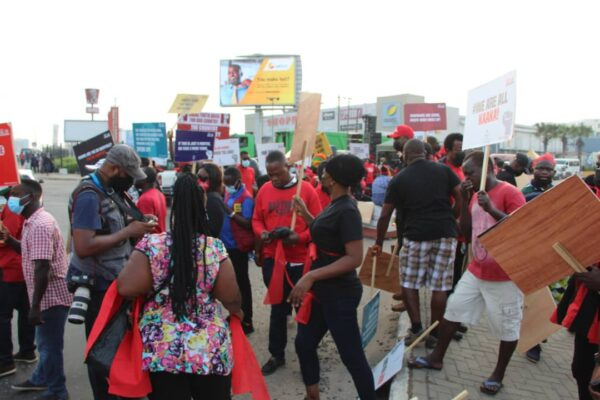 The NDC held a protest on Tuesday