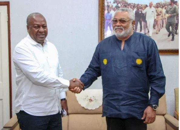 John Mahama with JJ Rawlings