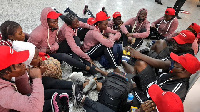 A photo of the Ghana Rugby female team