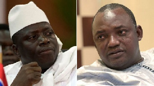 Yahya Jammeh and Adama Barrow in an enhanced photo