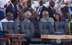 Rawlings and Mahama appear to have buried the hatchet after being pictured chatting happily