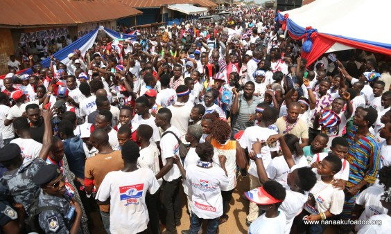 Some supporters of the NPP in a jubilant mood(file photo)