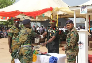 Some of the recruits receiving their awards