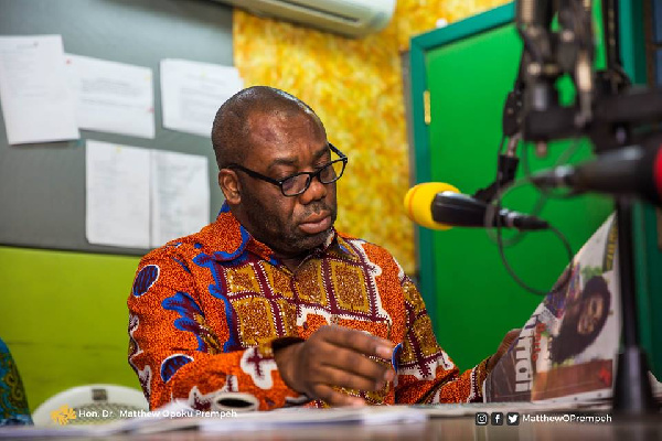 Mathew Opoku-Prempeh was speaking on Peace FM's 'Kokrokoo' show Monday morning