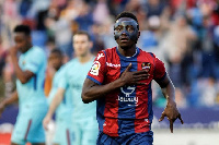 Emmanuel Boateng scored his first hat-trick to end Barcelona's unbeaten record