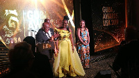 President Akufo-Addo receives his citation  at the GUBA Awards