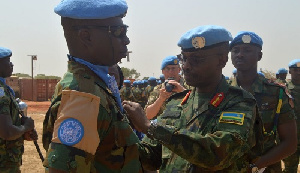 The medals were given in appreciation of their contributions to the peace process in South Sudan