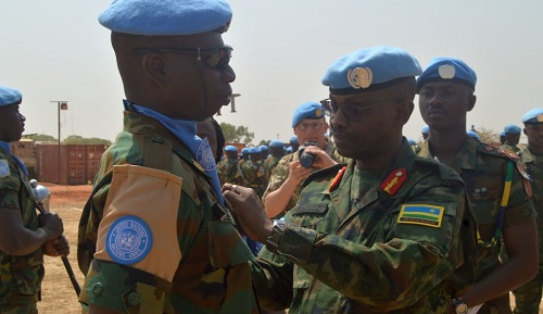 The medals were given in appreciation of their contributions to the peace process in South Sudan