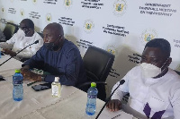 Sissala West MP (right) and Ambrose Dery at the Wa Townhall meeting