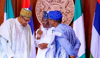 Shugabanin majalisun gwan=mnatin tarayya tare da shugaba Muhammadu Buhari