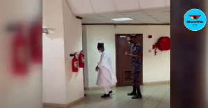 Alban Bagbin is seen here leaving the chamber of parliament