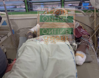 Regional Commander DCOP Emmanuel Teye Cudjoe visited Osei in the hospital